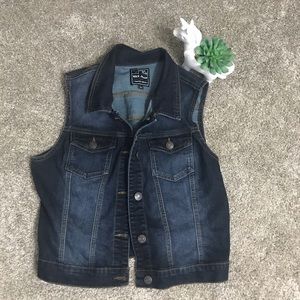 WAX JEANS NWOT blue jean denim vest size L